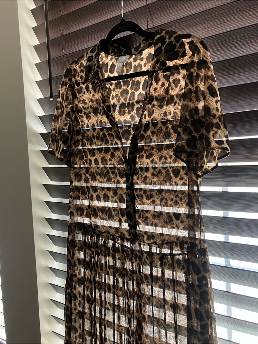 ASOS Brown and Black Leopard Print Dress